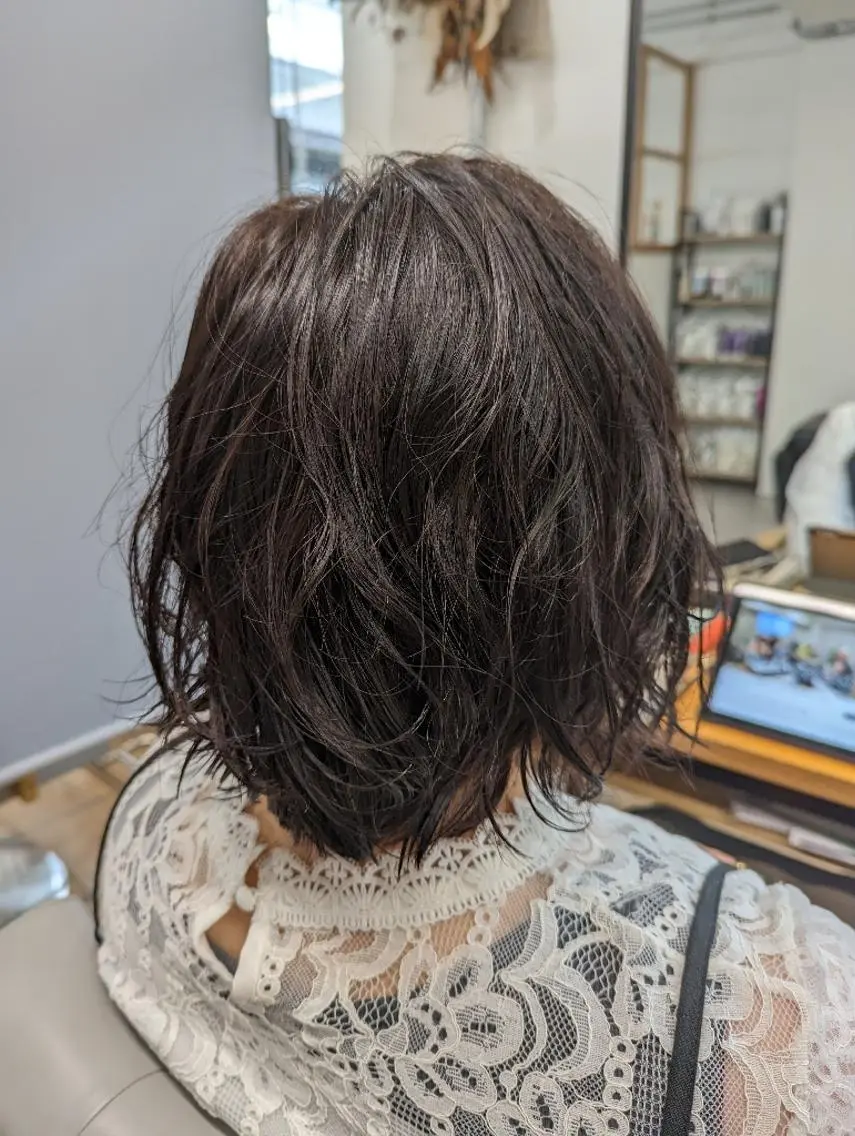 ミディアム パーマ ミディアムパーマ パーマ Kokeshi/吹上 /Rymlhairのヘアスタイル