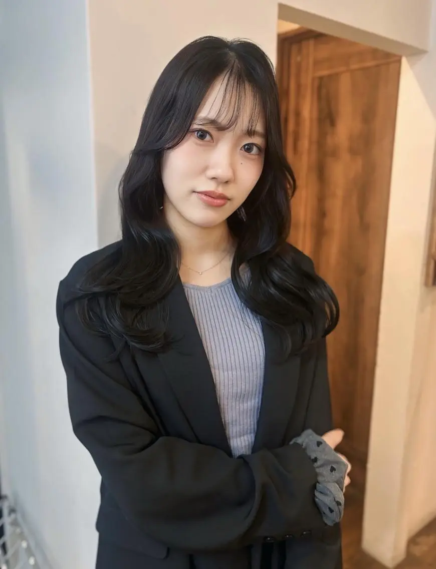 セミロング カラー 透明感カラー loty shionのヘアスタイル