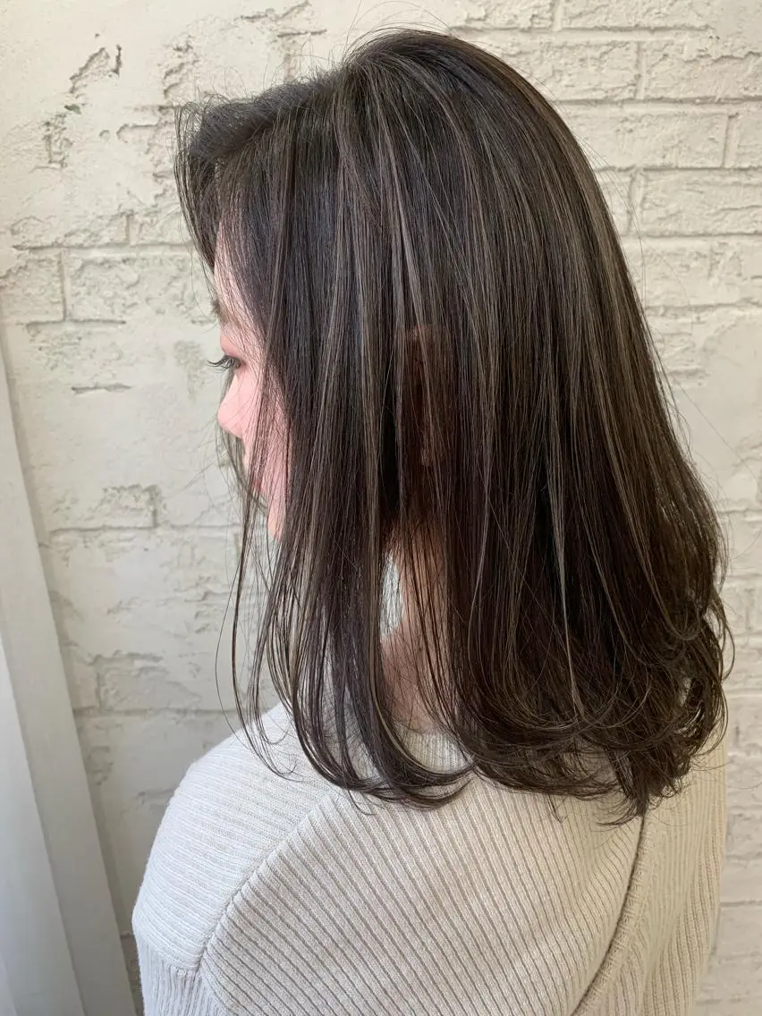 セミロング ハイライト 🇺🇸ハイライト特 化美容師🇺🇸漆沢のヘアスタイル