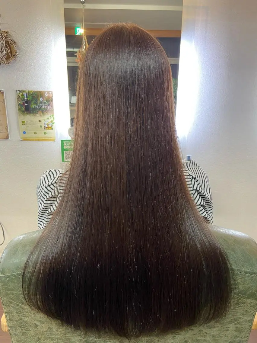 ロング カラー アッシュ イヤリングカラー バイオレットカラー カット 縮毛矯正 💜推しインナー カラー/菊池柊真💜のヘアスタイル