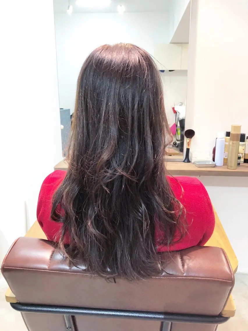 ロング カラー アッシュ バイオレットカラー バイオレットアッシュ ロング 村田 幸穂のヘアスタイル