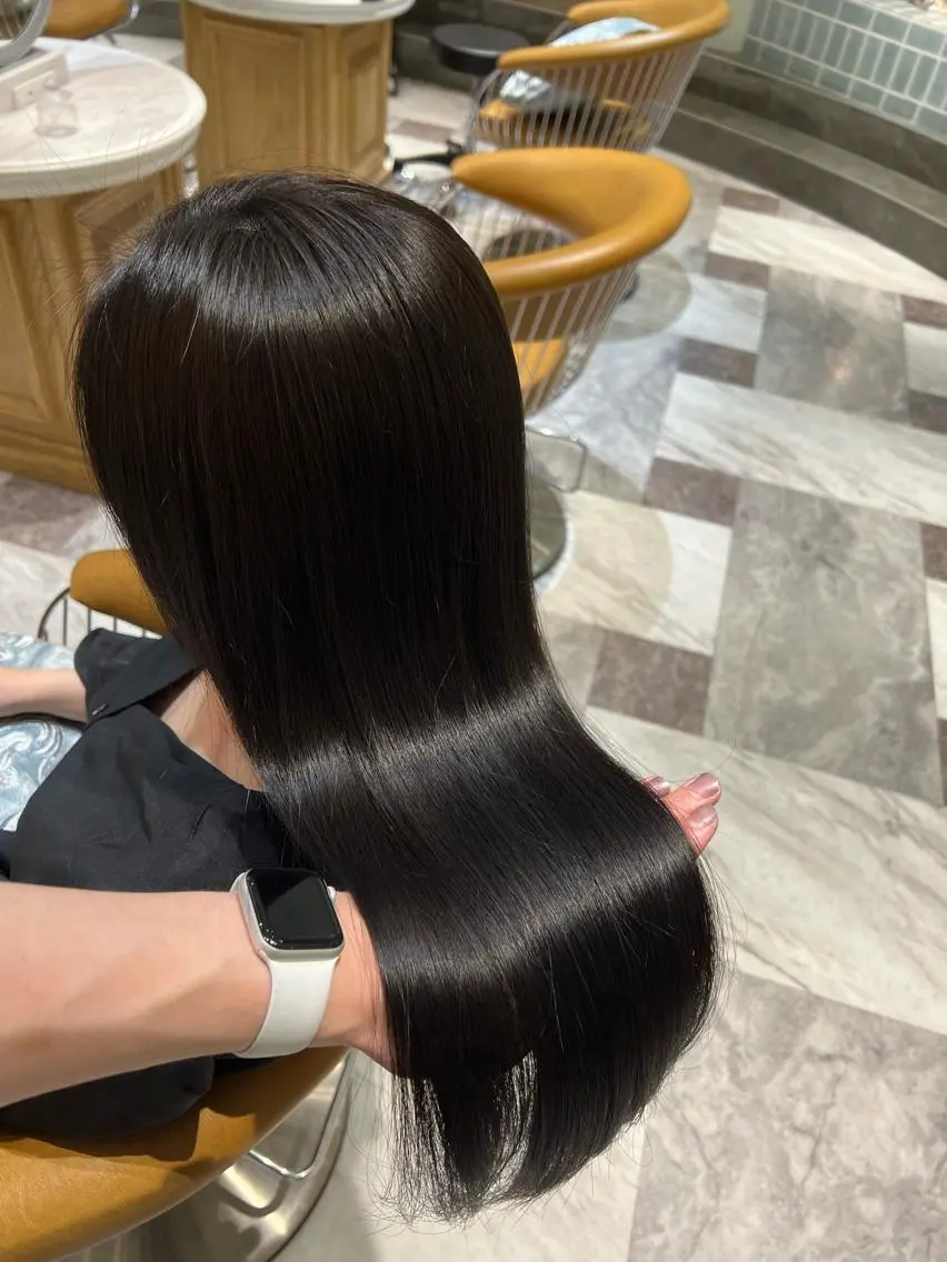 ロング カラー パーマ カット ヘアカラー トリートメント レイヤーカット/ 顔周り 五島巨幹のヘアスタイル