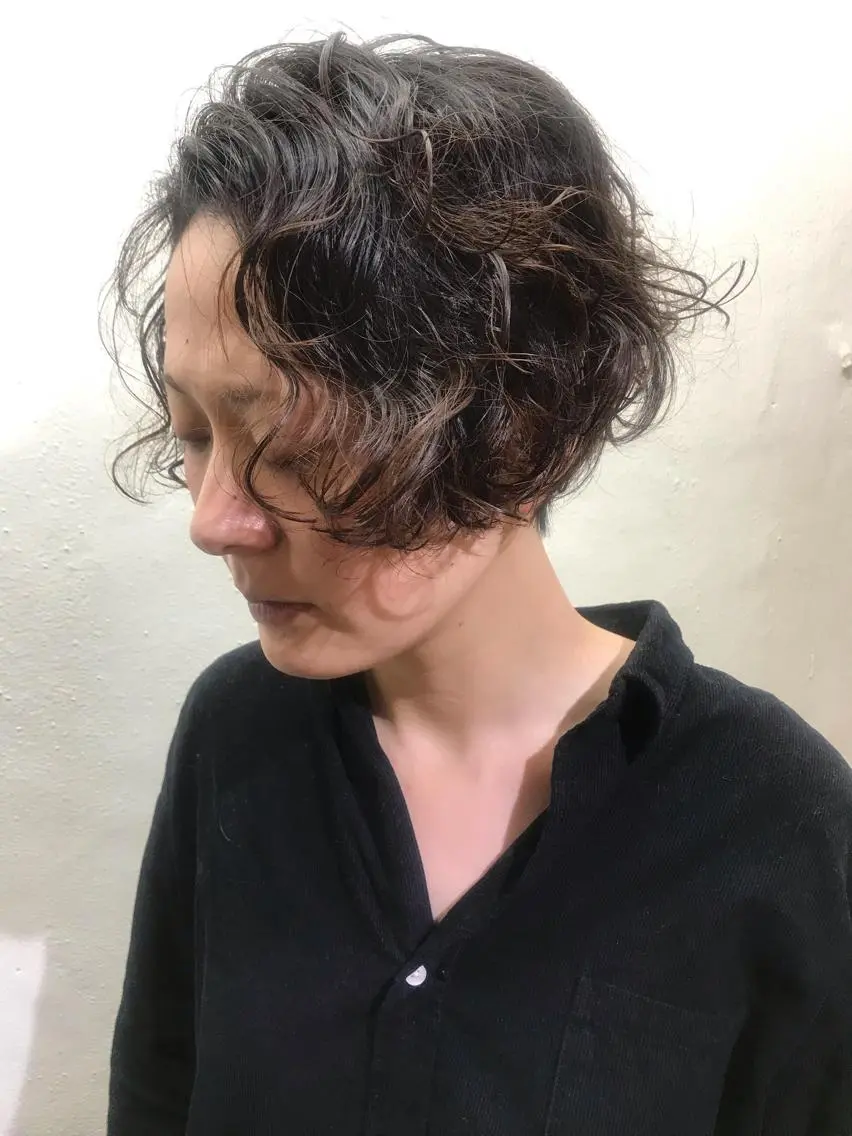 ショート パーマ カット パーマ トリートメント 🧼柴田 健太郎🧼のヘアスタイル