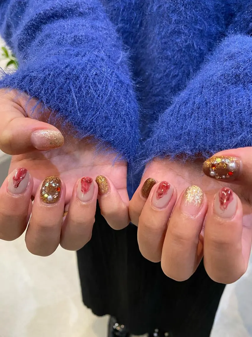 ネイル ハンドネイル 草加ニュアンスネイル 🌚hersのネイルデザイン