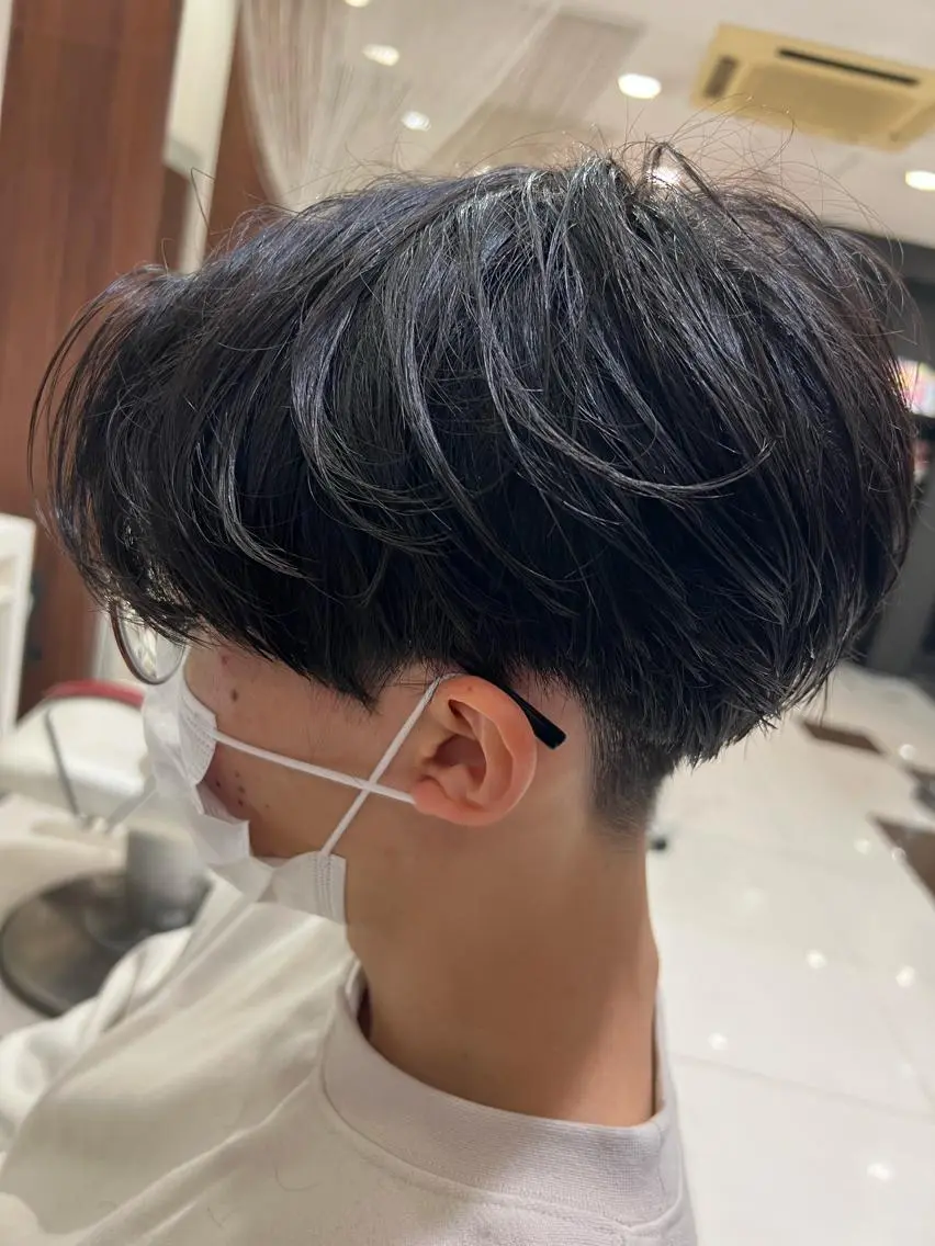メンズ センターパート カット トリートメント ヘアセット 古山 侑東 /シャドウパーマのヘアスタイル