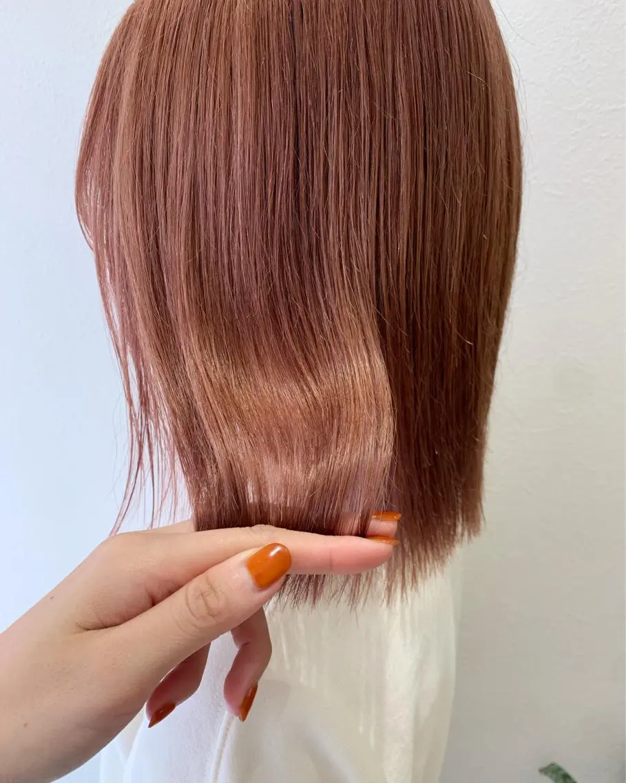 ミディアム カラー ブリーチ カット ヘアカラー トリートメント hubhair レイヤー/透明感のヘアスタイル