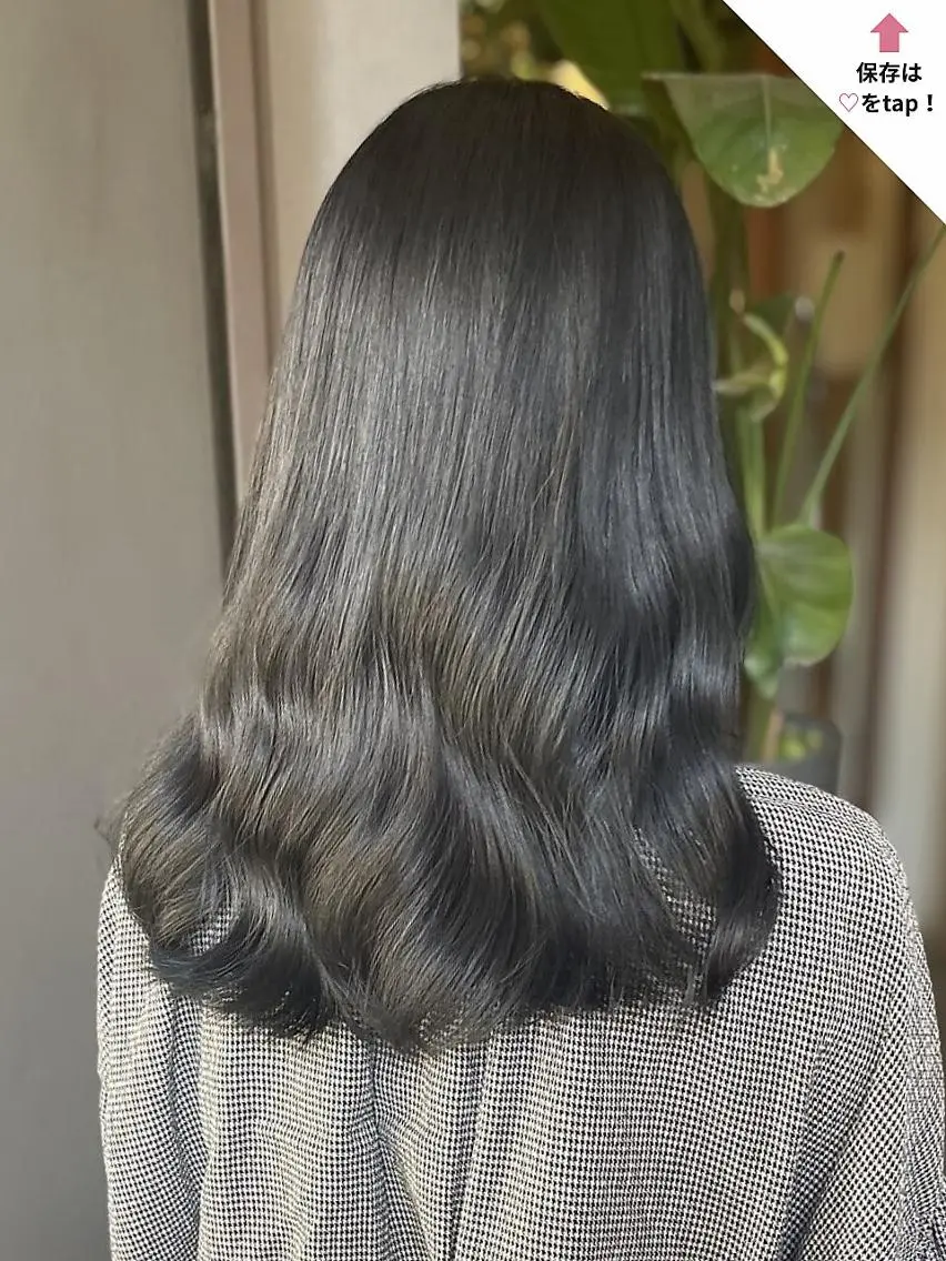 セミロング カラー ベージュカラー ブリーチ ブリーチなしカラー オリーブベージュ 髪質改善 TIGRE tenjinのヘアスタイル