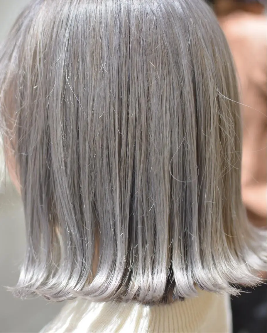 ミディアム パープルカラー ヘアカラー トリートメント 木村 創造🌟 デザインカラーお任せのヘアスタイル