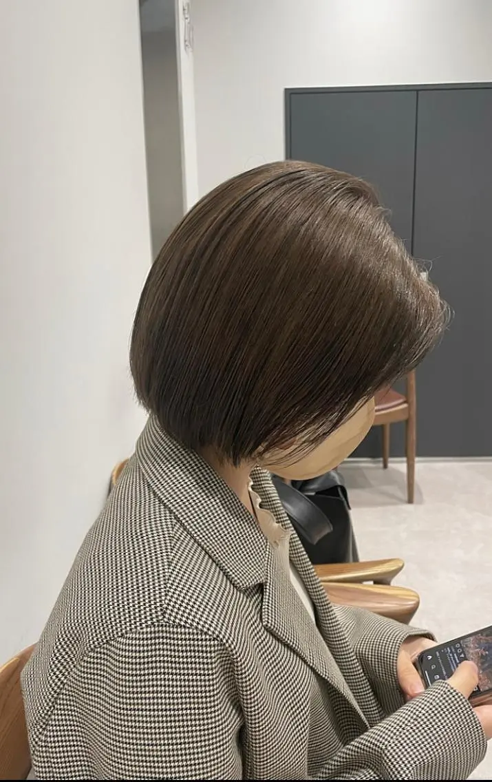 ショート カット ヘアカラー トリートメント minatsu 東京の技術を京都でのヘアスタイル