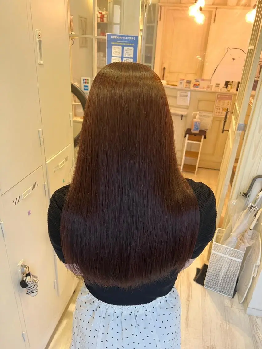カラー ヘアアレンジ ミディアム パーマ アディクシーカラー アッシュ バレイヤージュ ベージュカラー ブリーチ newi 川崎店のヘアスタイル