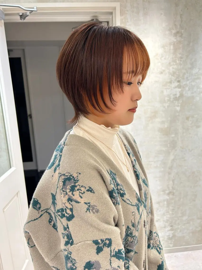 ショート カラー ショートヘア ウルフカット 小野 明日香のヘアスタイル