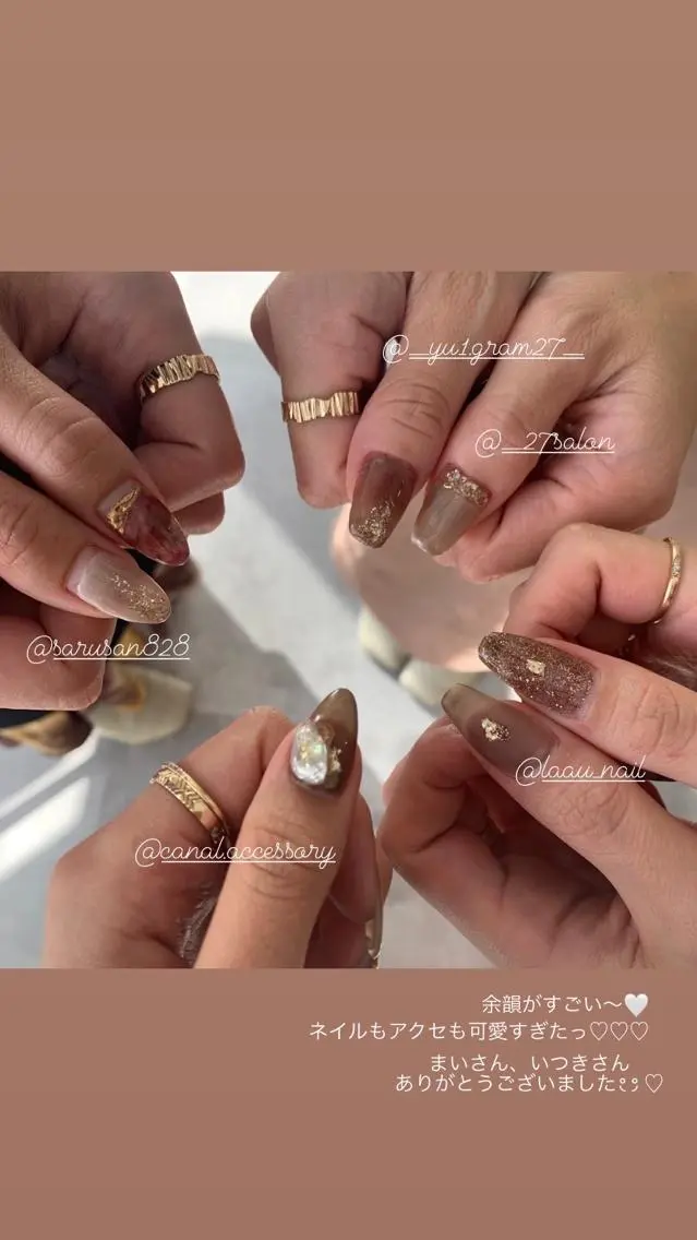 ネイル ラメ(グリッター) 27salon yuinaのネイルデザイン