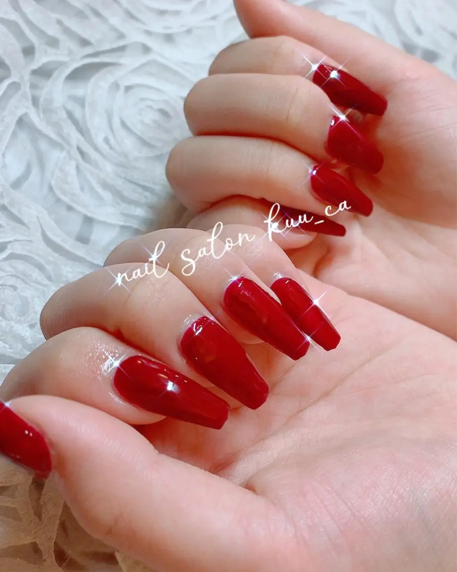 ネイル ワンカラーネイル nail salon kuu_caのネイルデザイン