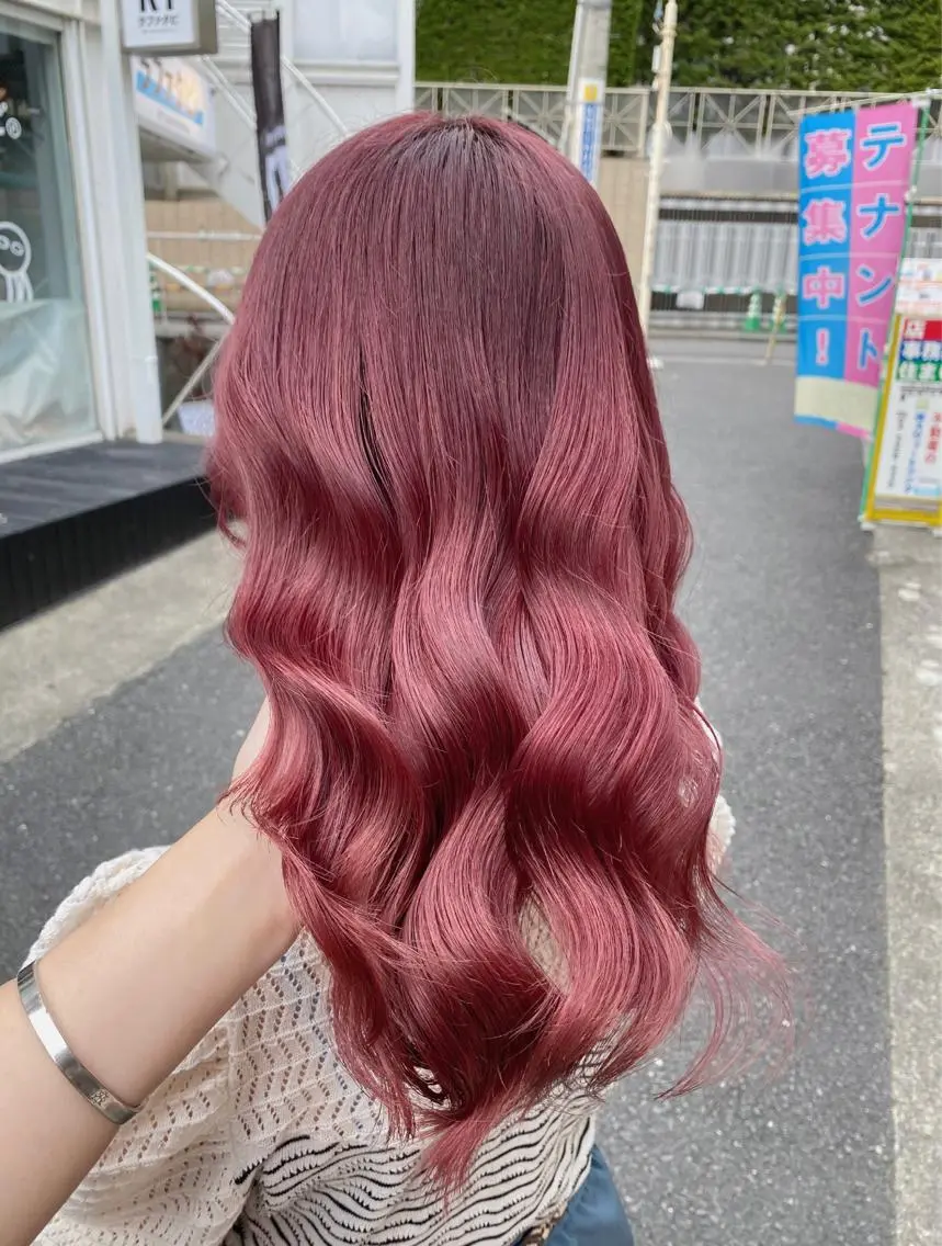 セミロング 🤍ムラ修正ブリーチ 🤍原宿/YUUのヘアスタイル