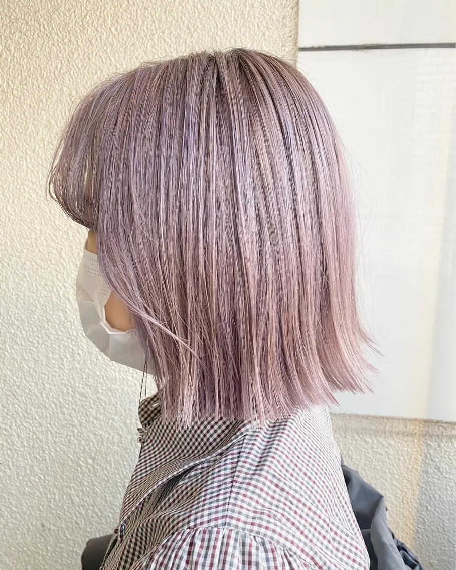 ミディアム カラー パーマ ヘアアレンジ メンズ キッズ ネイル マツエク・マツパ メンズブリーチ メンズハイトーン アッシュ ブリーチ ダブルカラー ヘアカラー 🌈デザインヘア職人 Kaede🌈のヘアスタイル
