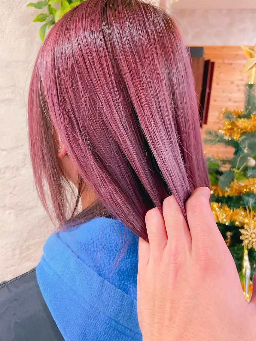 ミディアム カラー 髪質改善【due hair】砂川 翔のヘアスタイル