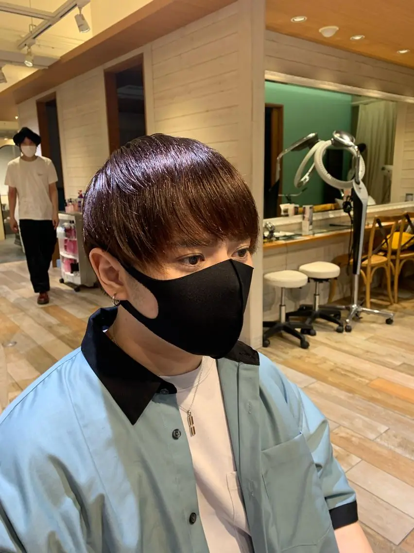 メンズ マッシュ 脱縮毛矯正パーマ メンズパーマ平野渋谷のヘアスタイル
