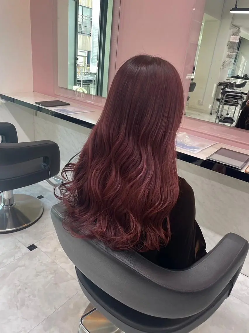 カラー ブリーチありorなし 暖色カラー🎀セナのヘアスタイル