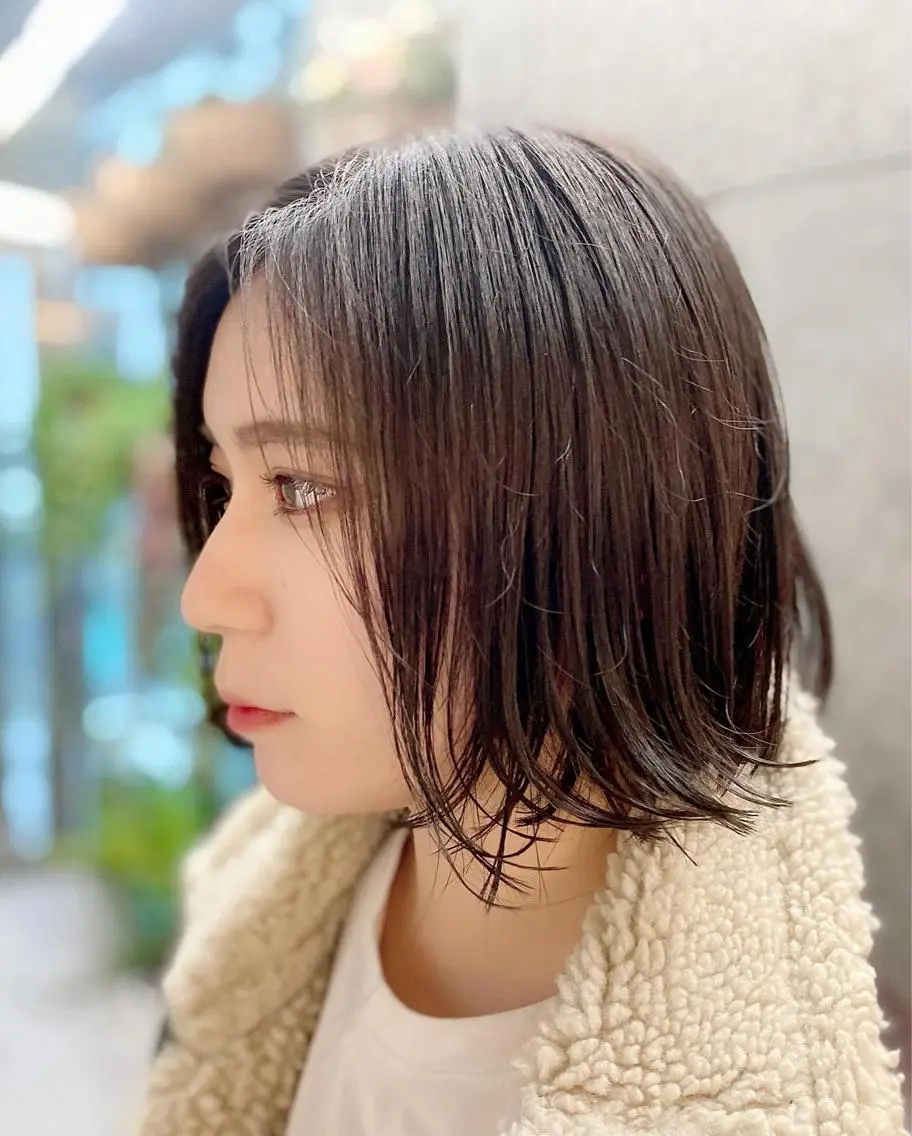 ショート アッシュ ボブ くびれヘア ハイライト レイヤーカット 原宿アンリ 山下卓也のヘアスタイル