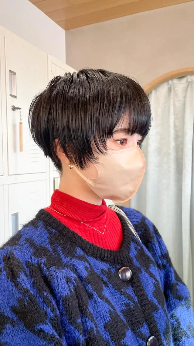 ショート パーマ ショートボブ ハンサムショート ボブ ショートヘア 外ハネヘア 横浜/ショート/ マンツーマン施術　丹のヘアスタイル