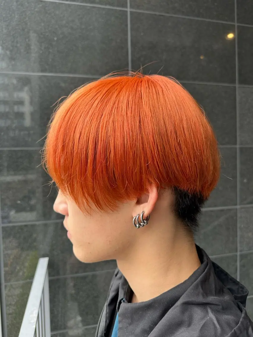 ショート カラー メンズ メンズパーマ特化/ シャドウ/波巻/陸翔のヘアスタイル