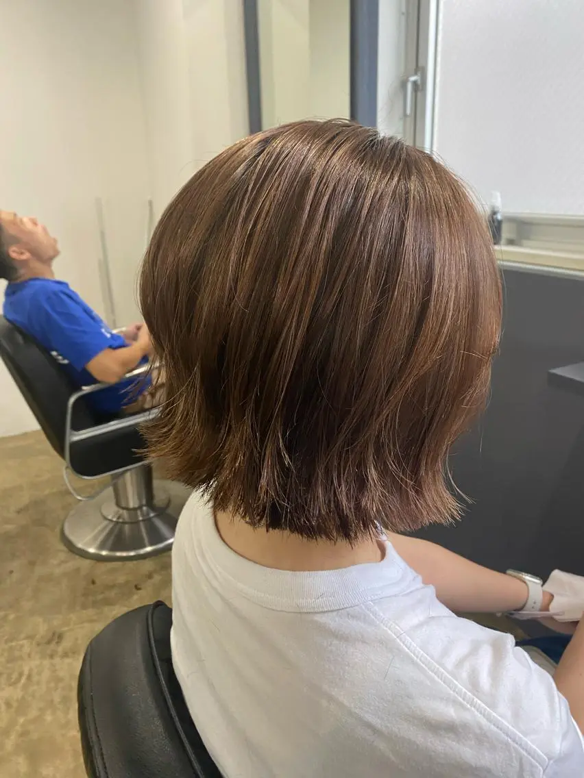 ショート カラー ハイライトカラー ハイライト カット ヘアカラー くせ毛多毛特化 高橋　淳のヘアスタイル