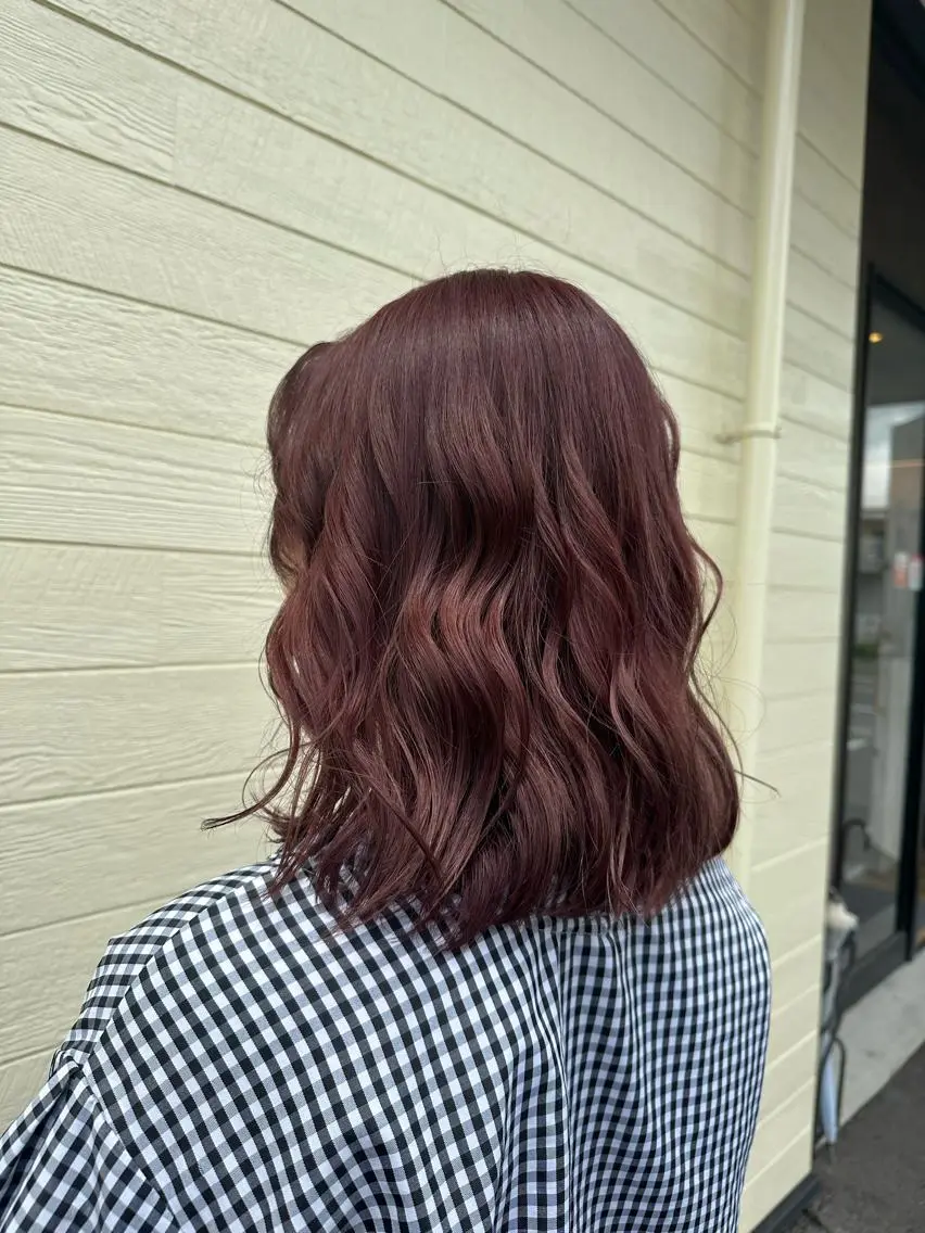 ミディアム カラー レッドカラー カット ヘアカラー arl 豊田店のヘアスタイル