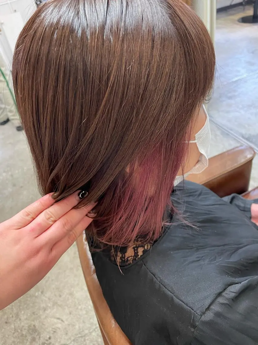 ミディアム カラー 北川 智海のヘアスタイル