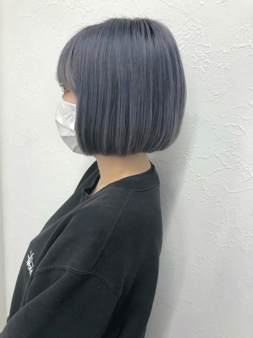 ショート カラー アッシュ ラベンダーカラー ラベンダーアッシュ ヘアカラー 🤍2nd🤍田所 美希のヘアスタイル