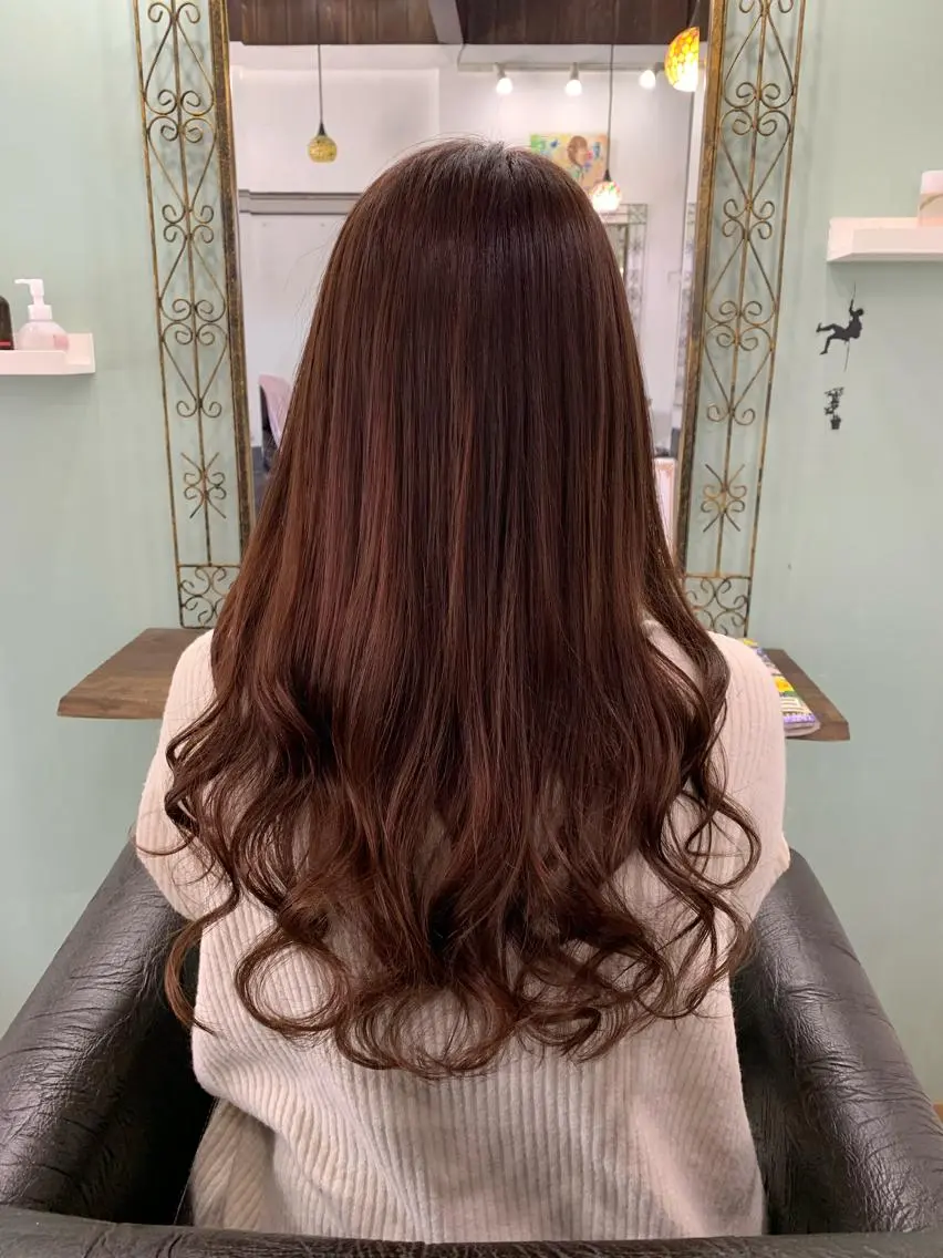 ロング カラー パーマ R ri R takagiのヘアスタイル