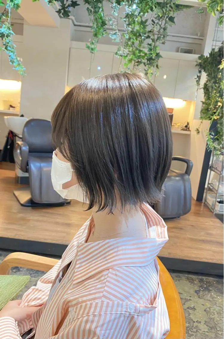 ショート カラー ショート 縮毛矯正 レイヤー🌿FUKUのヘアスタイル