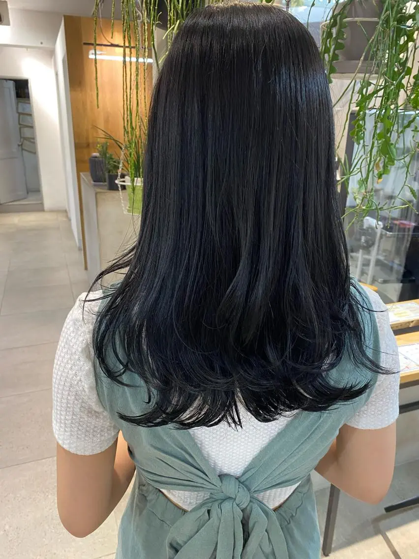 セミロング カラー 縮毛/透明感カラー Mariamu🫧のヘアスタイル