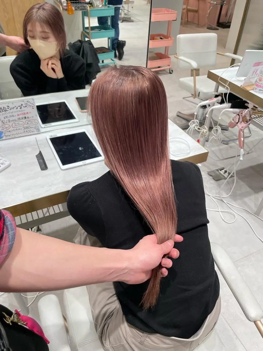 ロング カラー ヘアカラー トリートメント ヘアセット レイヤー専門家 ダブルカラー修のヘアスタイル