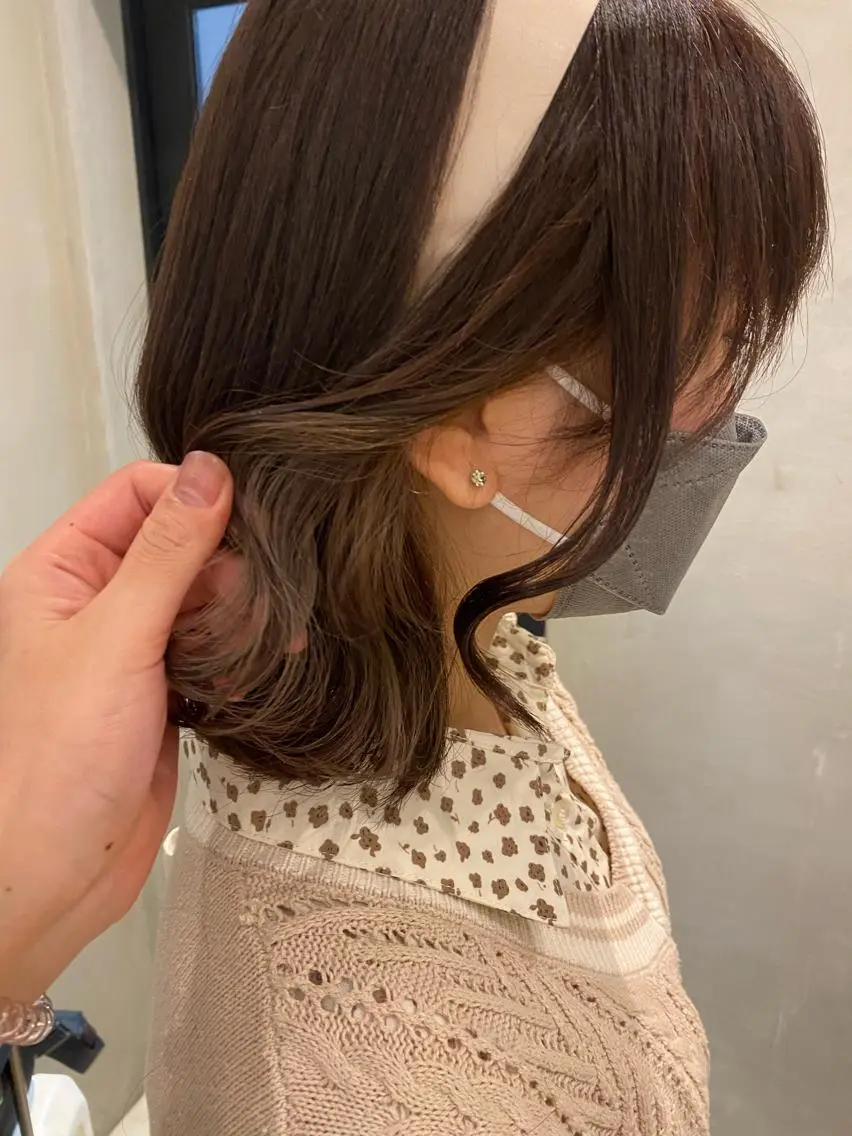 セミロング カット ヘアカラー トリートメント 新宿/顔周りカット +レイヤー=しずく♩のヘアスタイル