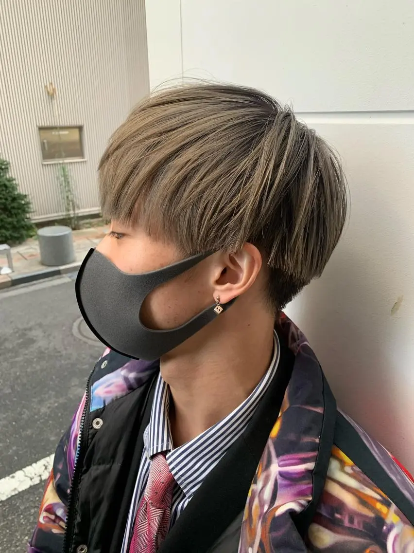 ショート カラー メンズ メンズハイトーン マッシュ ハイトーンカラー 美髪✖️似合わせ 🌻ヒトミのヘアスタイル