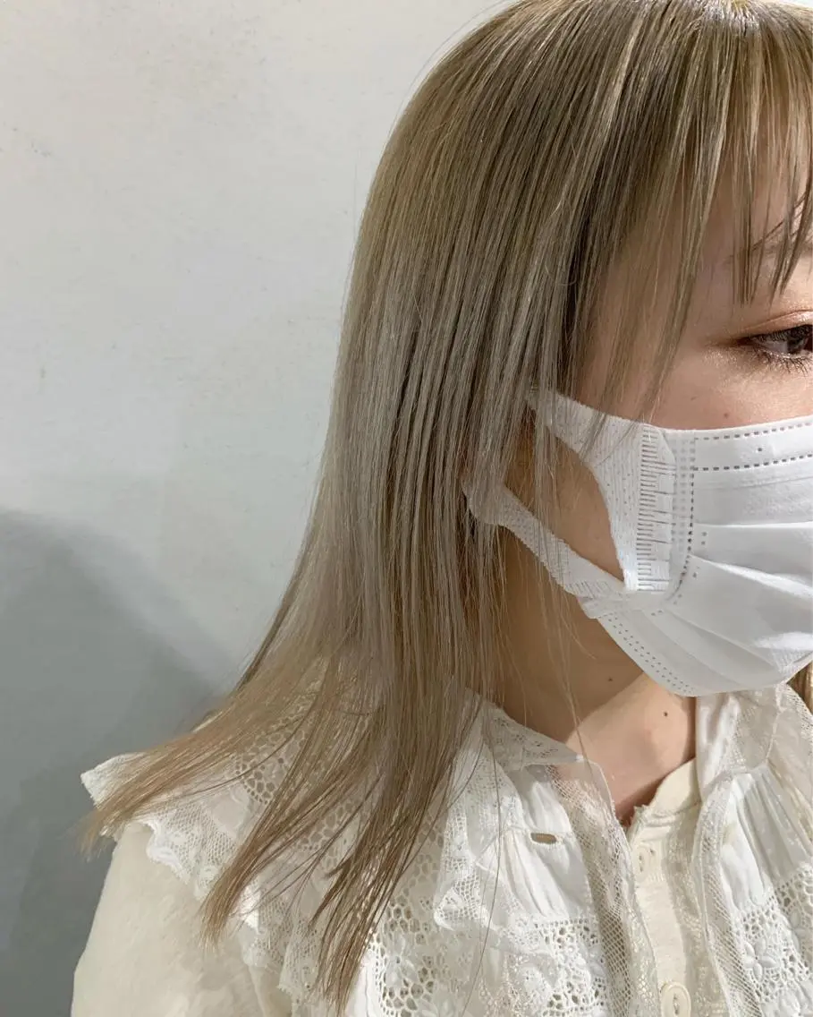 セミロング カラー パーマ ボブパーマコテ巻き風 パーマNo1深江秀平のヘアスタイル