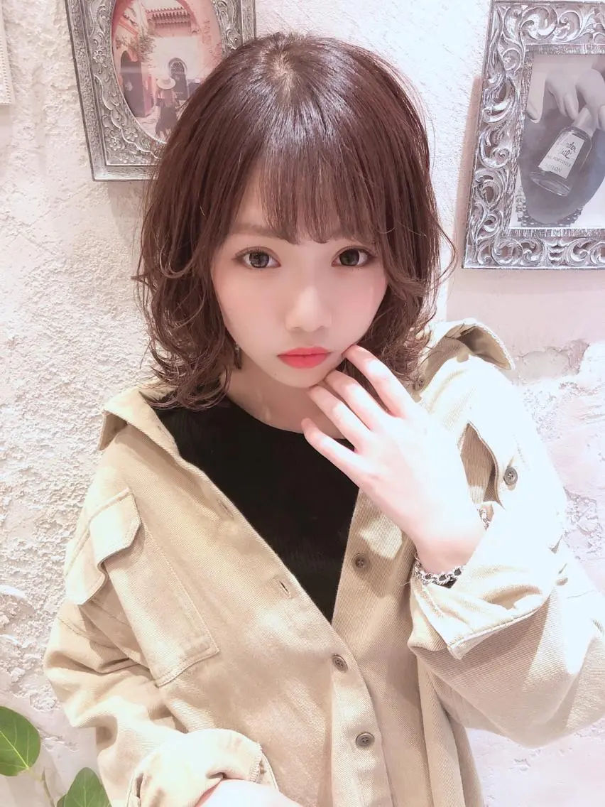 ミディアム カット ヘアカラー トリートメント 代表山口ひな 髪質改善のプロのヘアスタイル