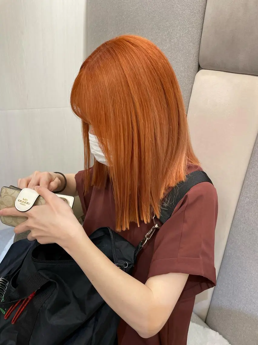 ミディアム カラー ヘアアレンジ カット ヘアカラー トリートメント ヘアセット 怪我のため6月末 復帰予定田中瑞希🍃のヘアスタイル