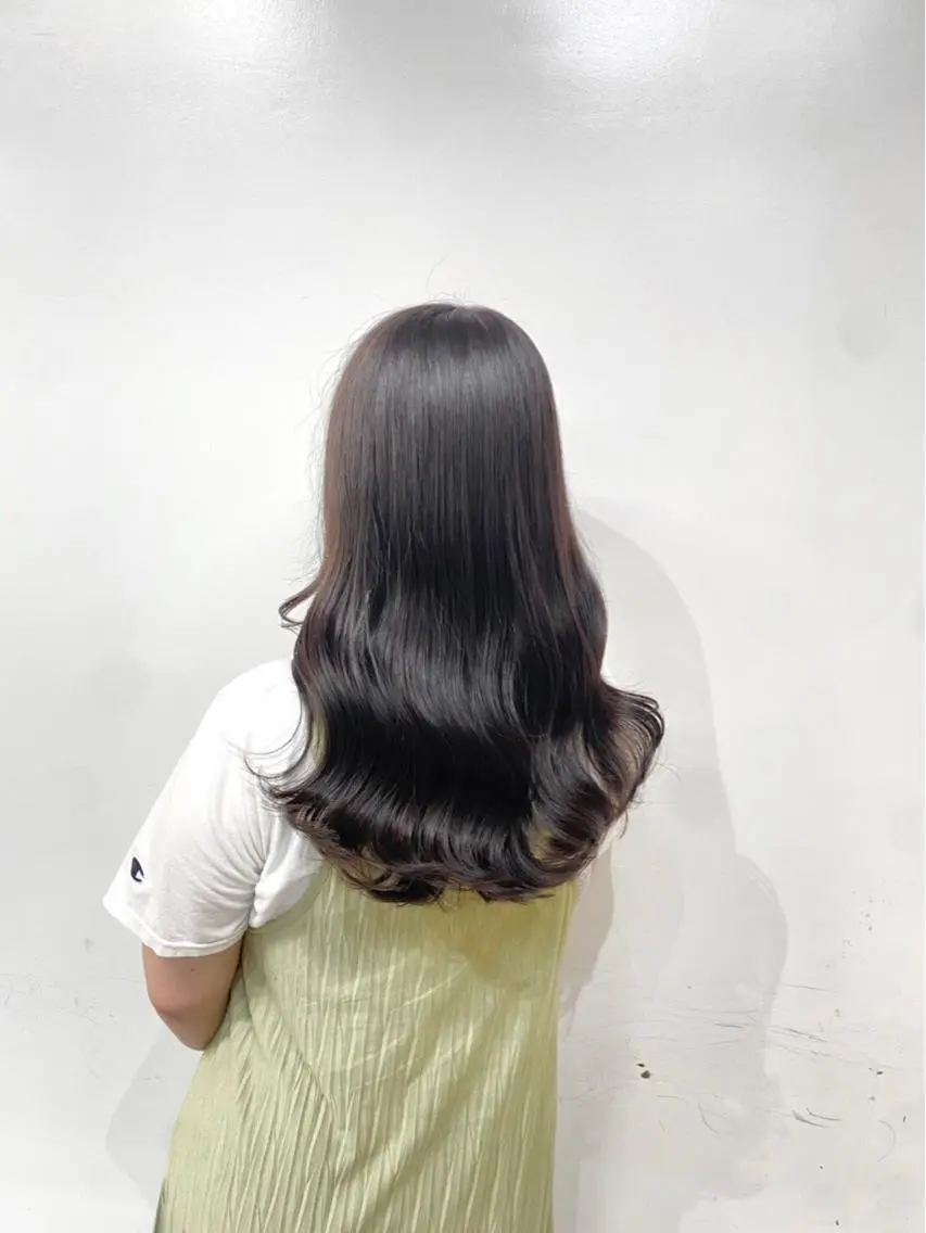 ロング カラー パーマ カット ヘアカラー 🩵レイヤー✖︎ 髪質改善🩵リョウヤのヘアスタイル