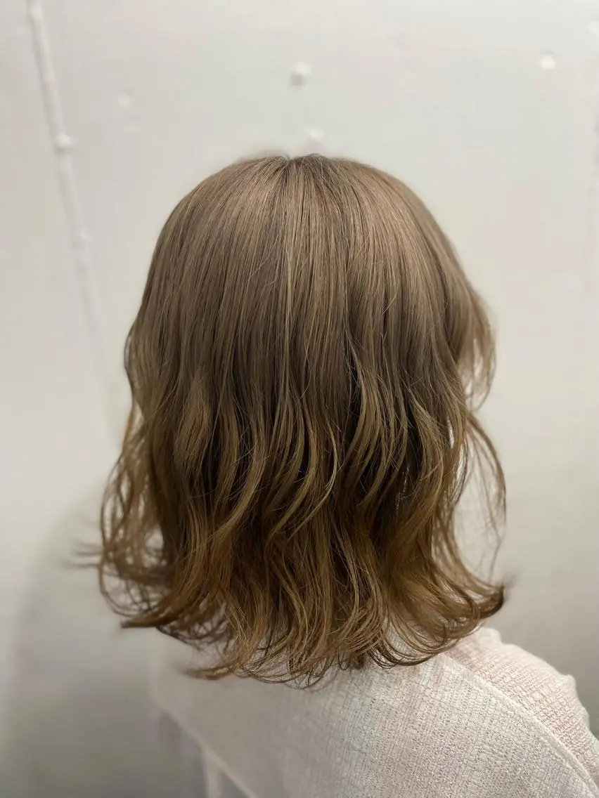ミディアム カラー ヘアアレンジ カット ヘアカラー トリートメント DANY🦋名駅✂︎ 艶髪/透明感カラーのヘアスタイル