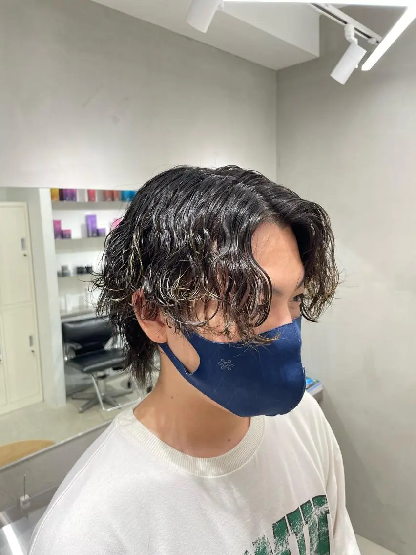 ショート パーマ メンズ メンズパーマ 波巻きパーマ SENTA✨メンズ パーマ✨fifth栄のヘアスタイル