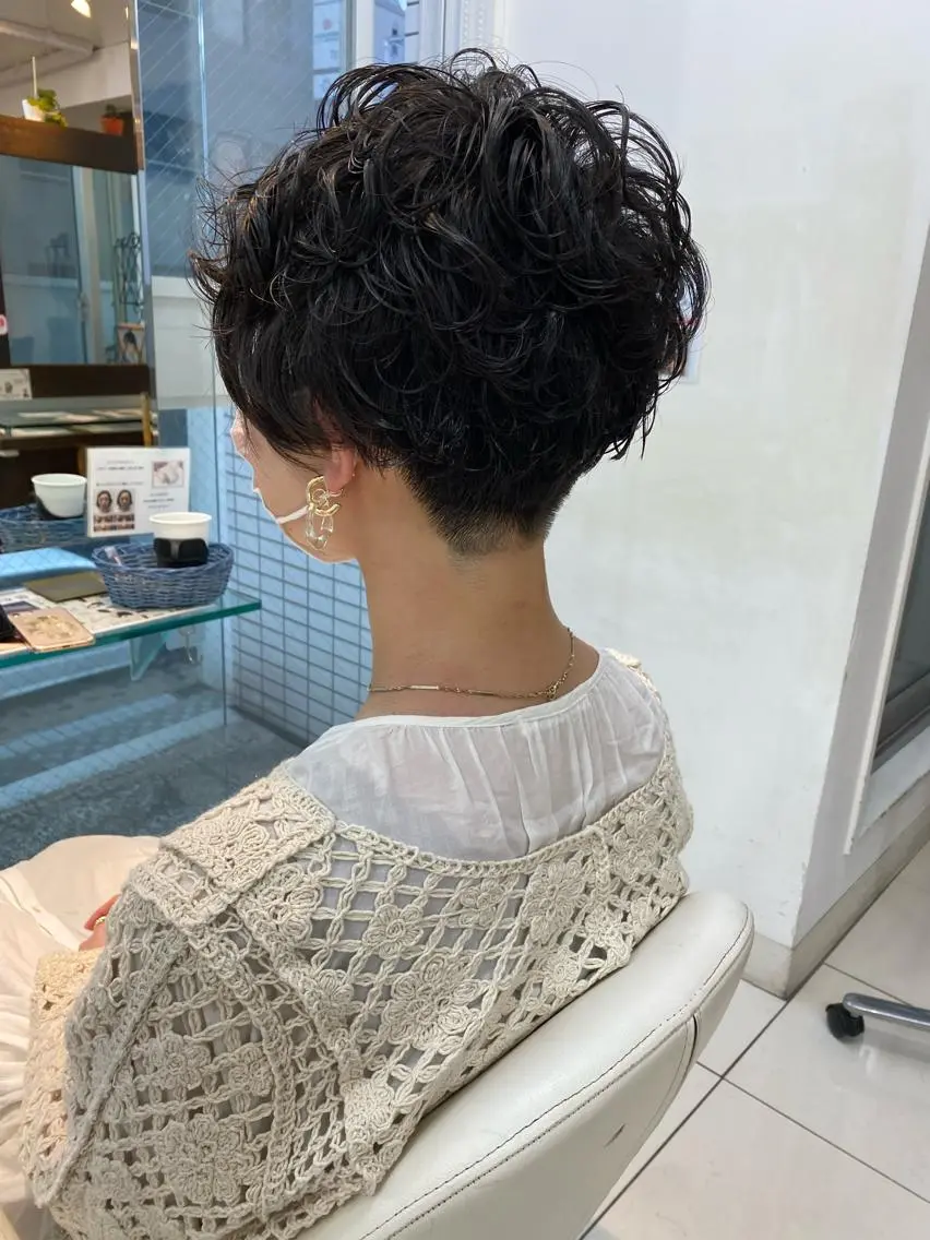 ショート パーマ アレンジ&ショート 💙YUKINOのヘアスタイル