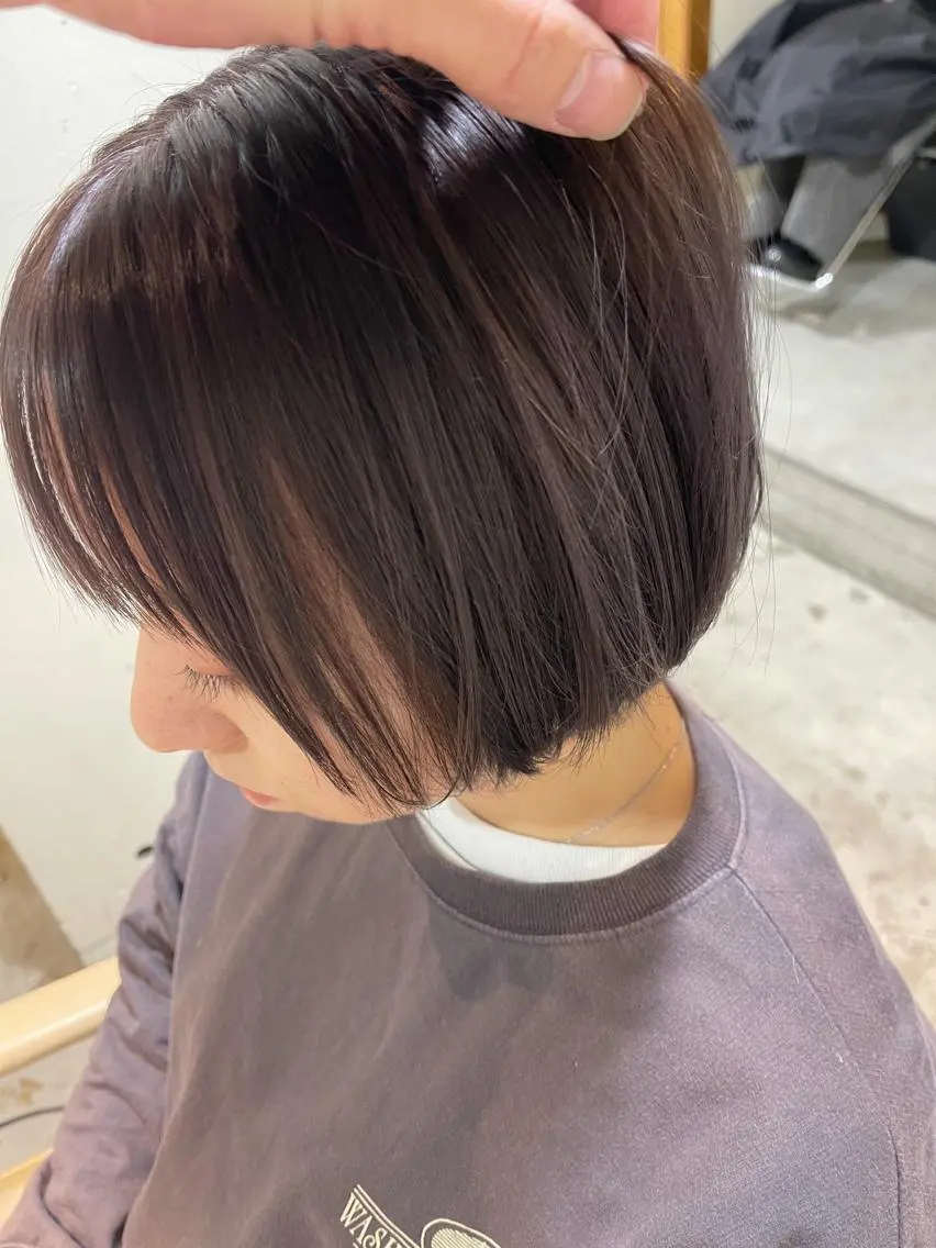 ミディアム カラー ブリーチ ラベンダーカラー ❏アンニュイパーマ 川原畑 拓也❏のヘアスタイル