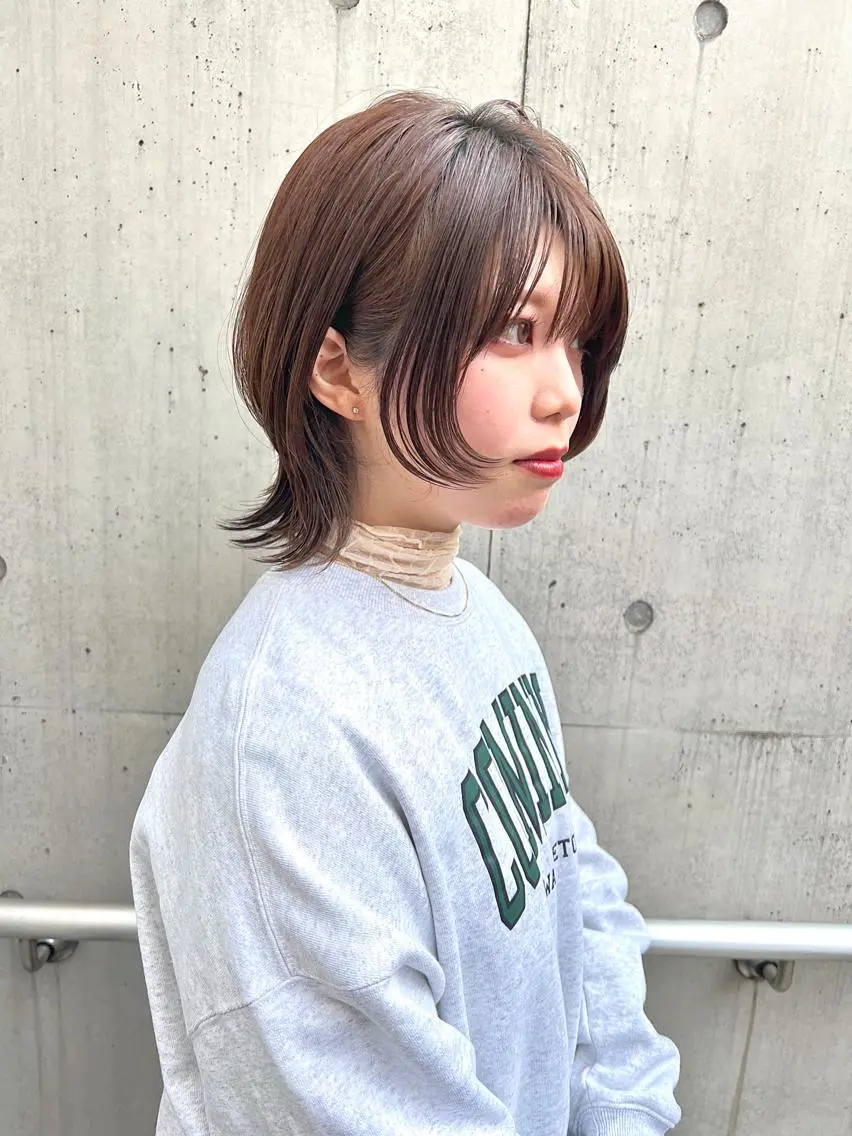 ミディアム カラー パーマ ヘアアレンジ カット ヘアカラー トリートメント トレンドヘア🩶 艶髪🩶yoshiのヘアスタイル