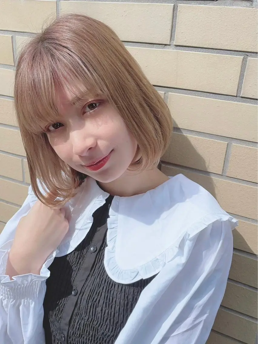 ミディアム カラー パーマ ヘアアレンジ 【公式】amble luxe池袋東口🩷のヘアスタイル