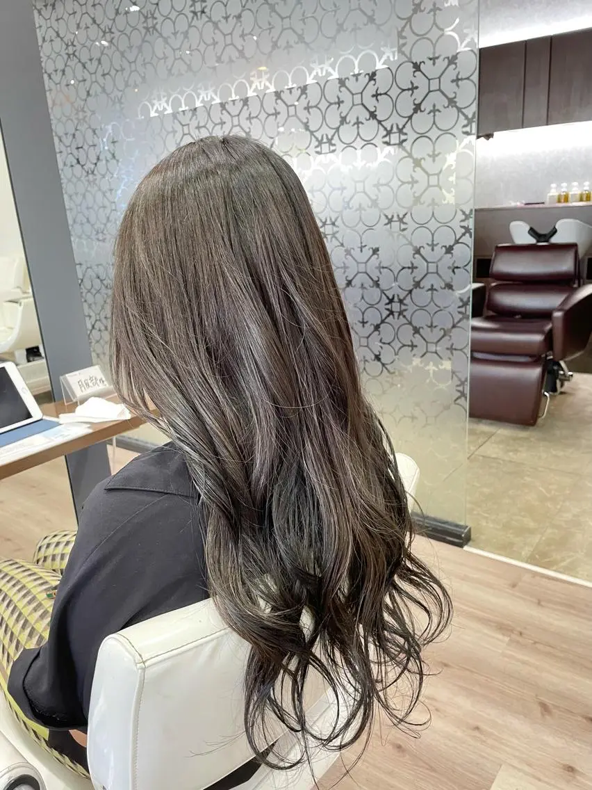 ロング カラー ブラウンカラー ココアブラウン たなか りなのヘアスタイル