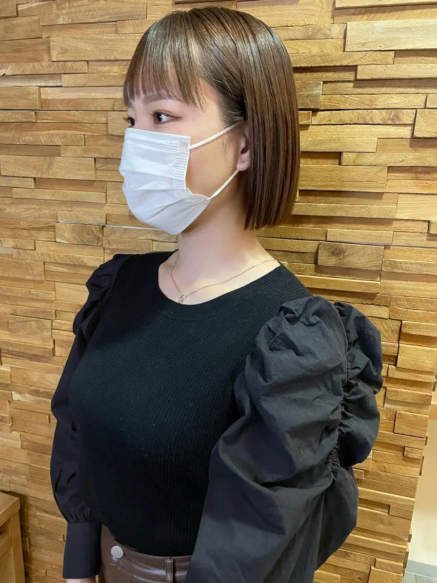 ミディアム カラー カット ヘアカラー トリートメント 福田 ジュンキのヘアスタイル