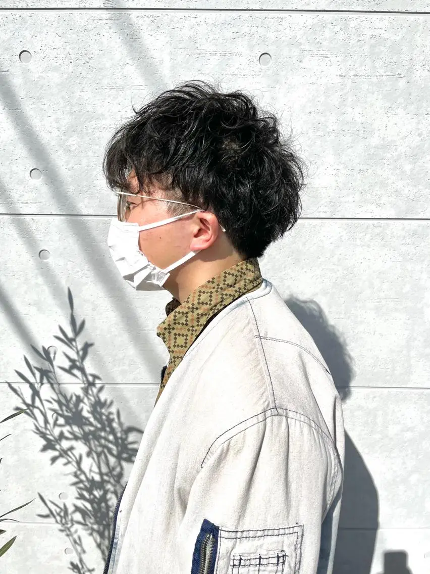 ショート パーマ メンズ メンズパーマ カット パーマ ヘアセット フウト/メンズカット /メンズパーマのヘアスタイル