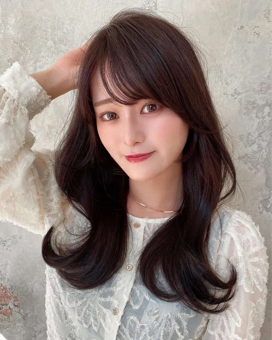 ロング くびれヘア 髪質改善 ロング 縮毛矯正 🧡くびれヘア/前髪 顔周り🧡久原結衣のヘアスタイル