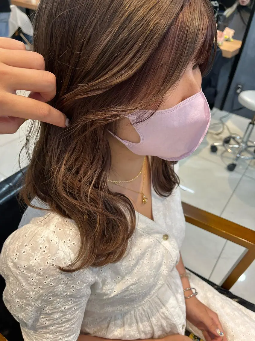ロング カラー ヘアアレンジ メンズ キッズ マツエク・マツパ アイブロウ ヘアカラー トリートメント 透明感カラー🤎 ゆりのヘアスタイル